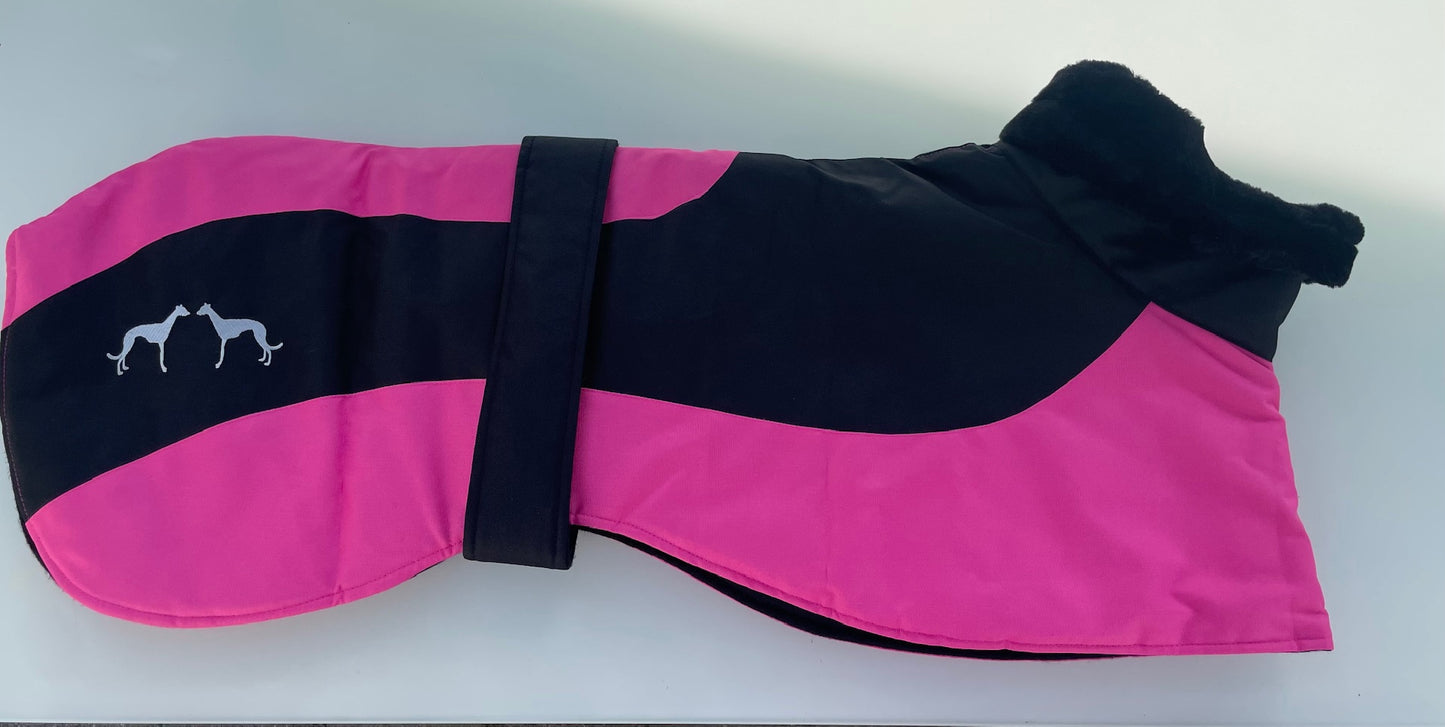 Galgo Winterjas Fuchsia Zwart