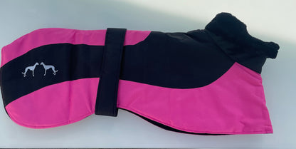 Winter Coat Galgo Fuschsia with Black - Galgo Project